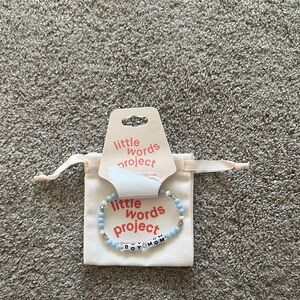 Little words project blue  Beaded Bracelet  Boy mom size s/m